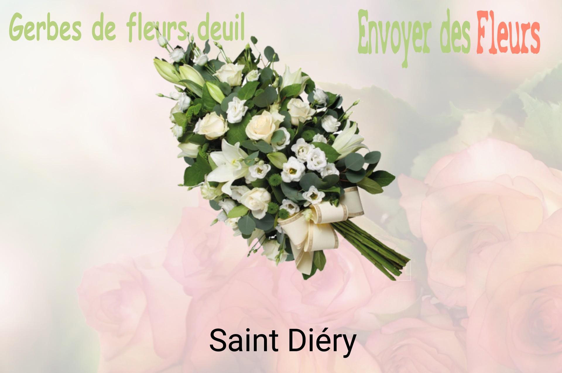 Gerbe de fleurs de deuil livrée à Saint-Diéry